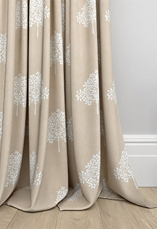 William Morris At Home Marigold Tree Embroidery, Chalk - Made to Measure Curtains
